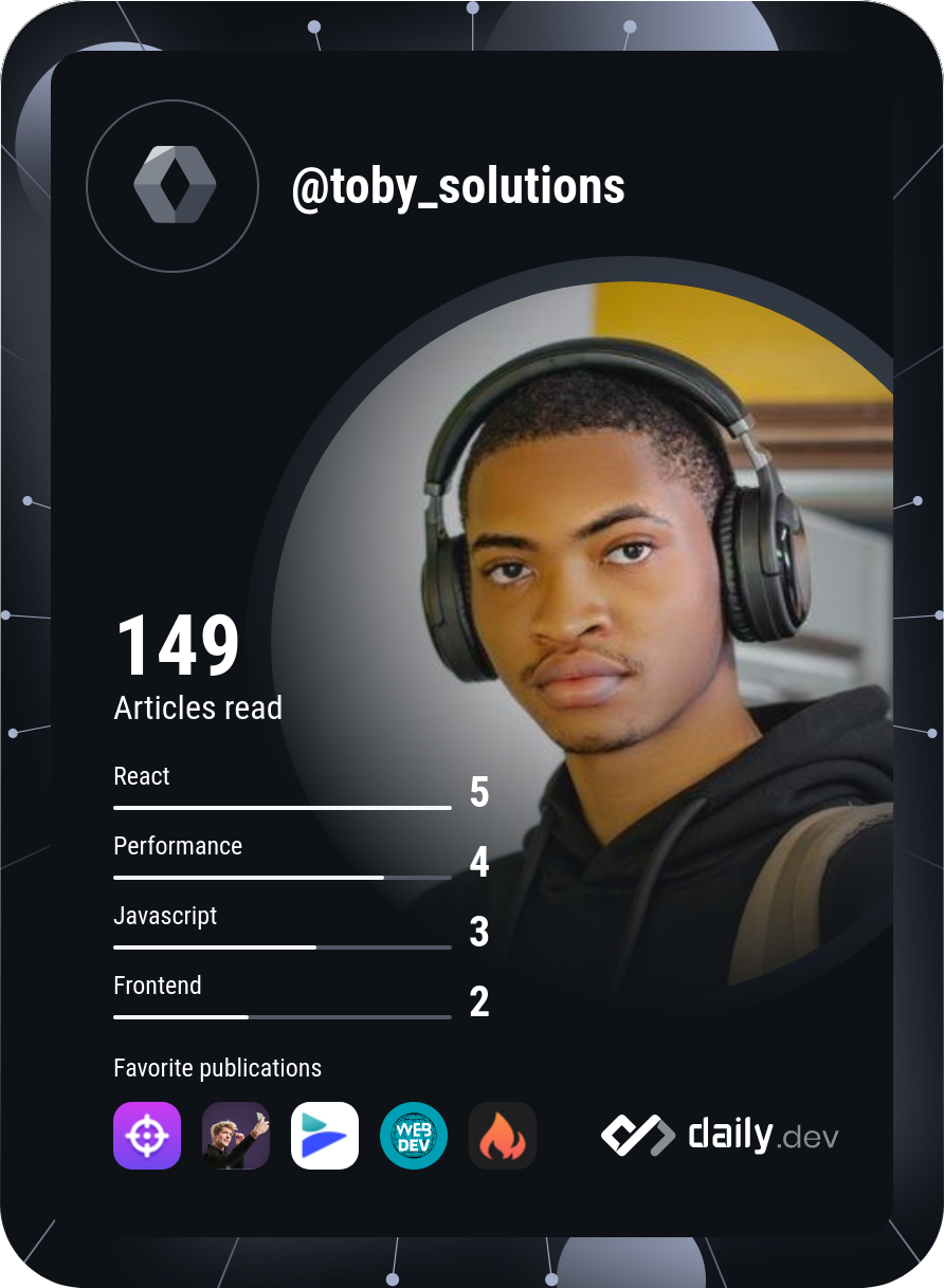 Tobiloba Adedeji's Dev Card