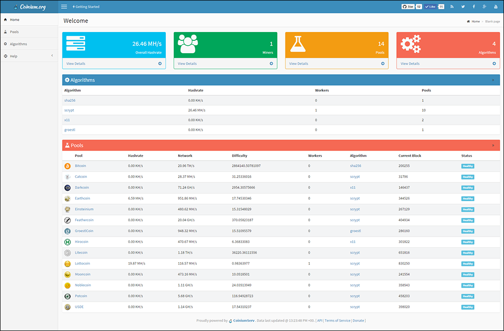 Embedded web frontend